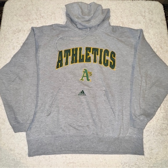 adidas Other - Oakland A’s Adidas Gray Athletics Hoodie Size Extra Large